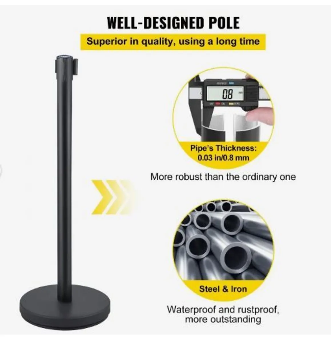 Crowd Control Stanchion, 8 Pieces - Image 3