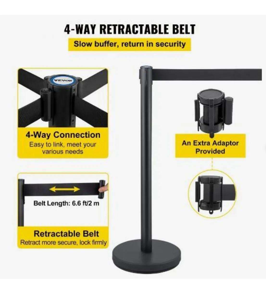 Crowd Control Stanchion, 8 Pieces - Image 4