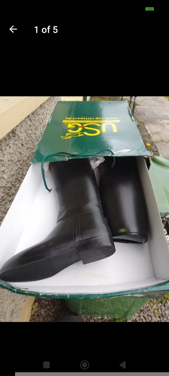 USG leather Riding Boots ,size 42,New in Box - Image 1