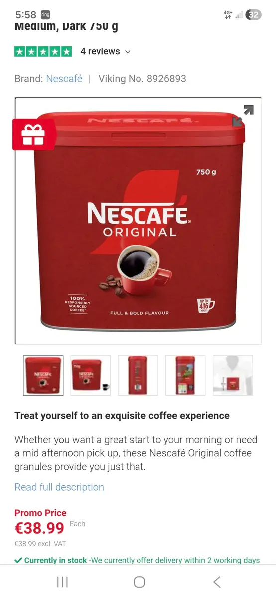 Nestcafè original coffee