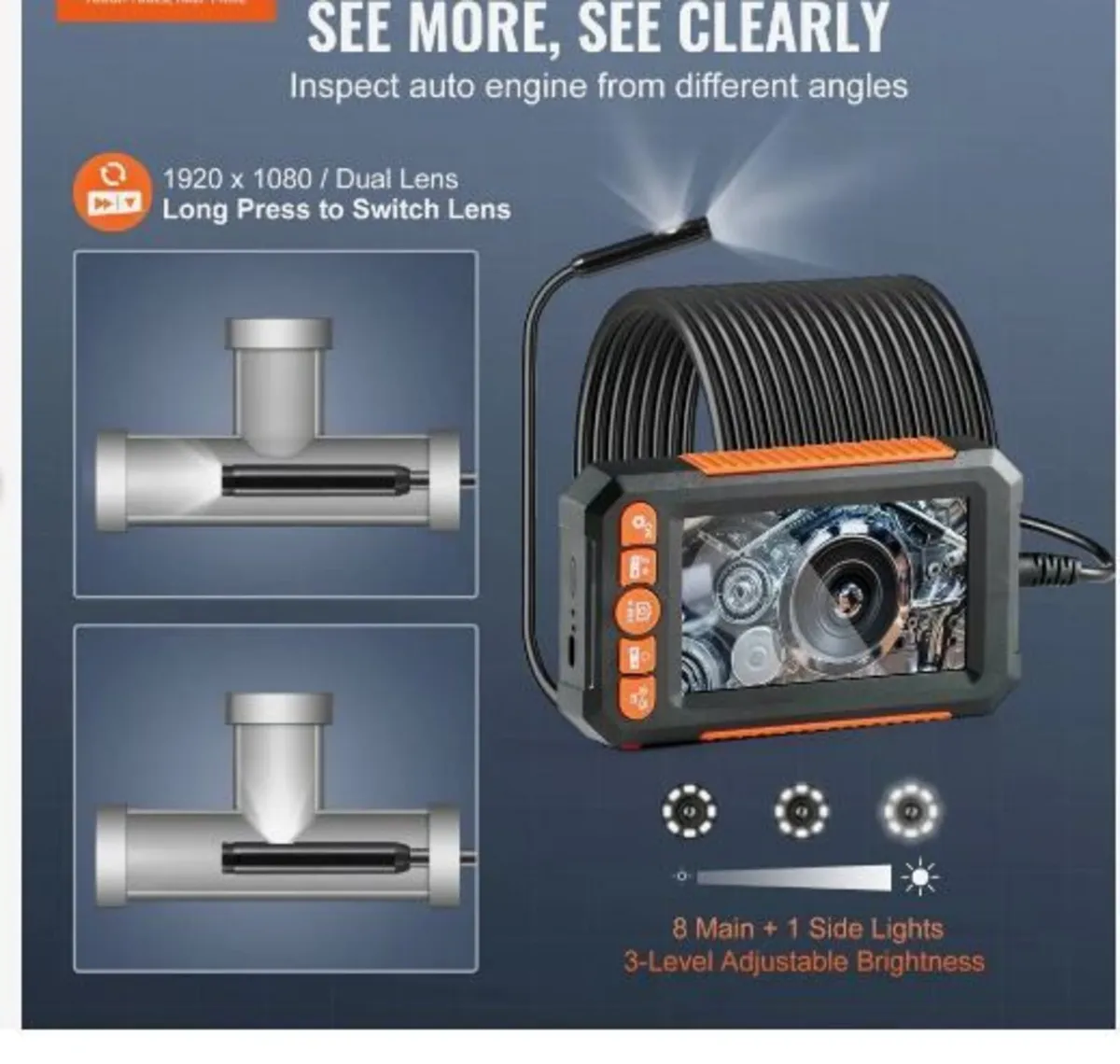 Endoscope Camera with Lights Dual Lens - Image 2