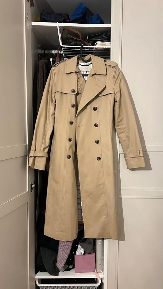 HOBBS Trench Coat Double-breasted Trench Coat With Buckled Belt - Image 1