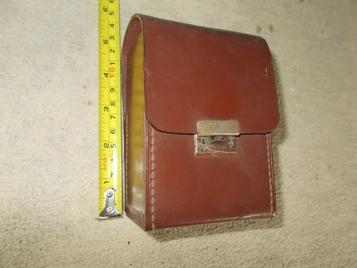 Old Brown Leather Camera Case - Image 2