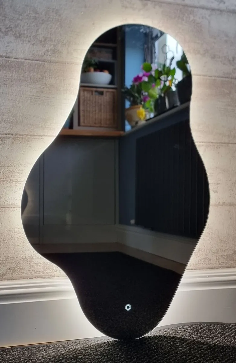 LED Bathroom Mirror 50x80cm Backlit Dual LED Touch - Image 3