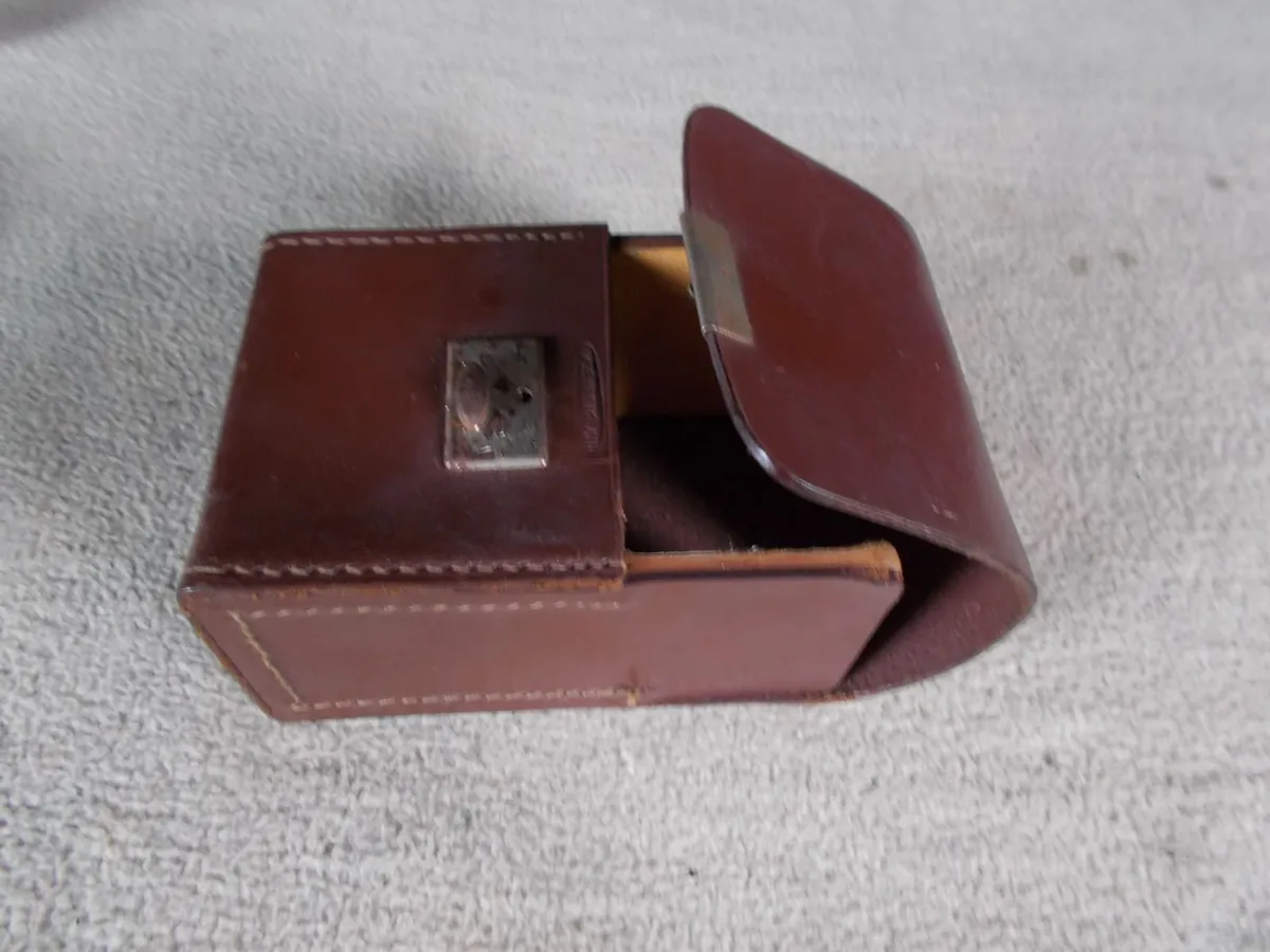 Old Brown Leather Camera Case - Image 1