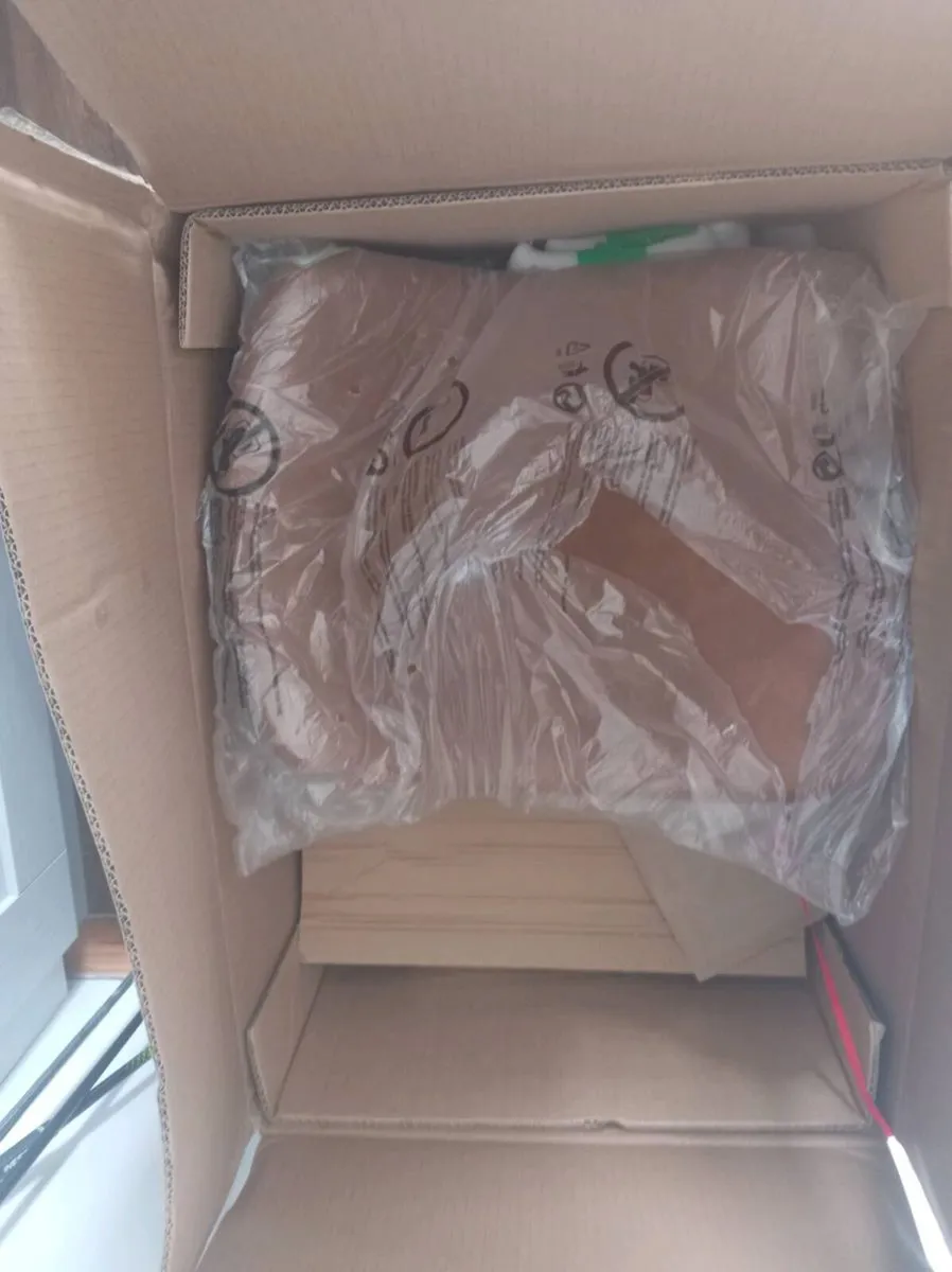 2 x Brown Leather Stool - Image 2