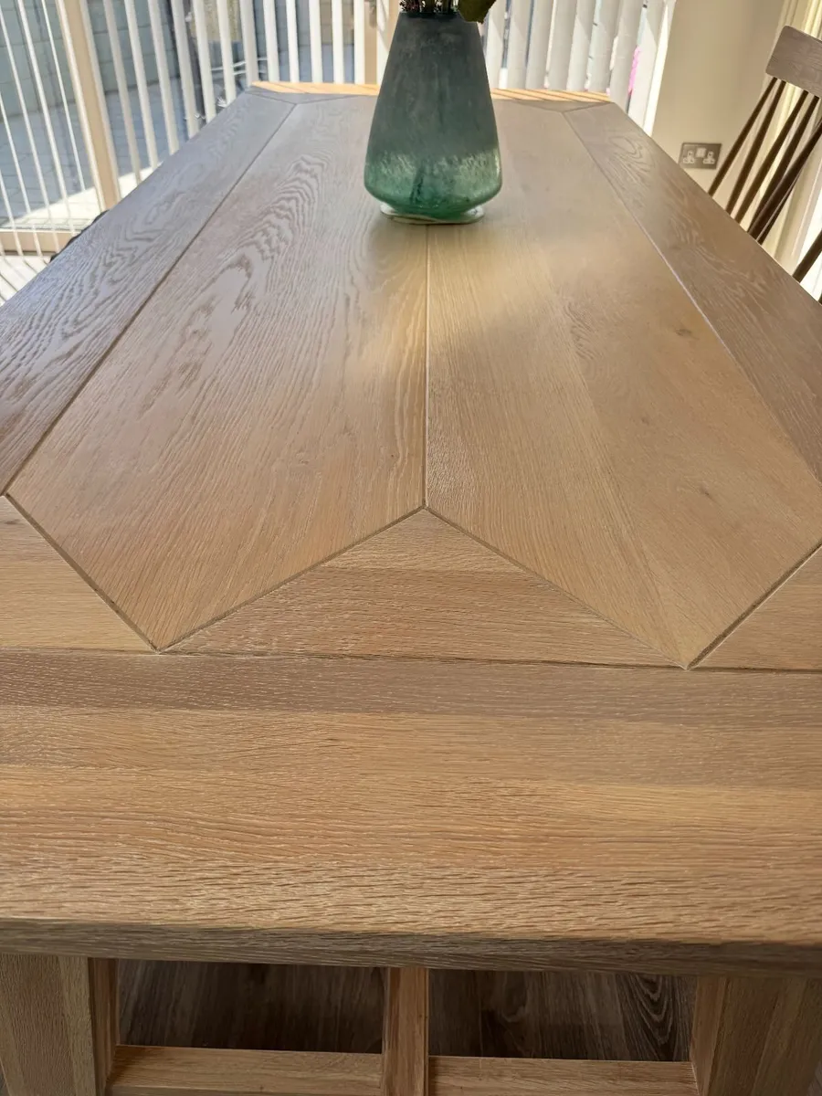 Dunmore 240cm Large Oak Dining Table - Image 2