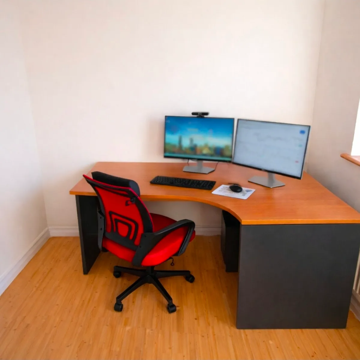 Spacious L Shaped Office Desk