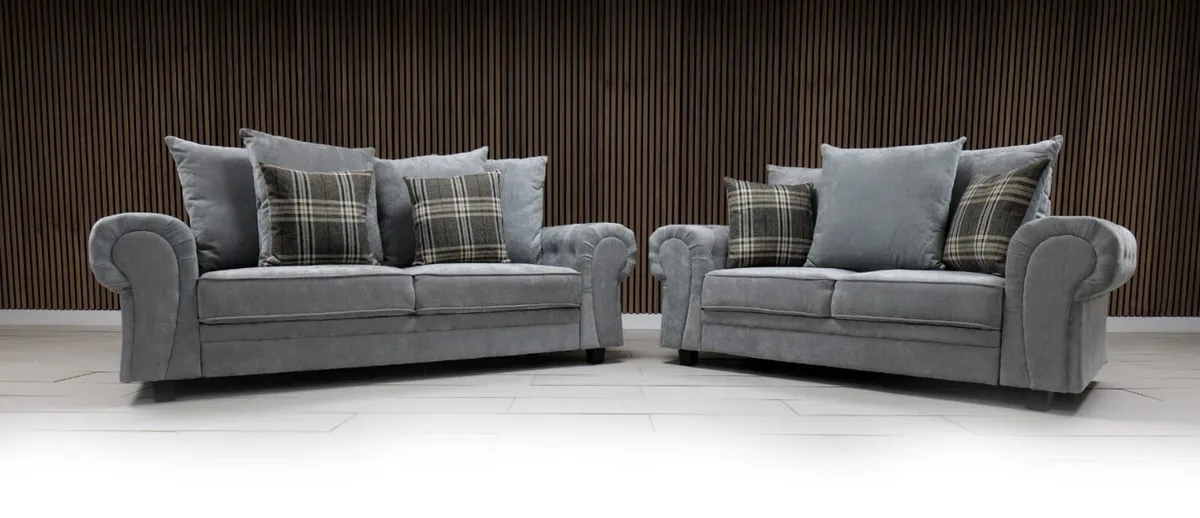 Verona Grey Scatter or Fullback Cushions Sofa - Image 3