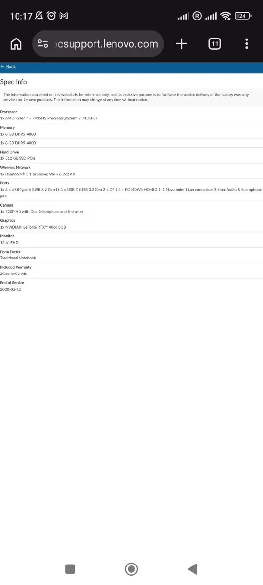 Lenovo LOQ 15ARP9 – RTX 4060 – Ryzen 7 - Image 3