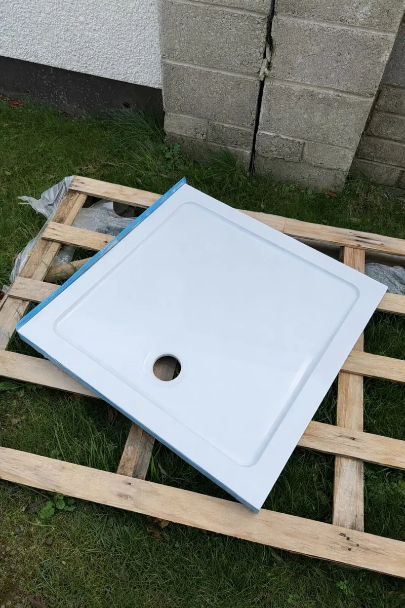 White Ceramic Shower Tray - Brand New