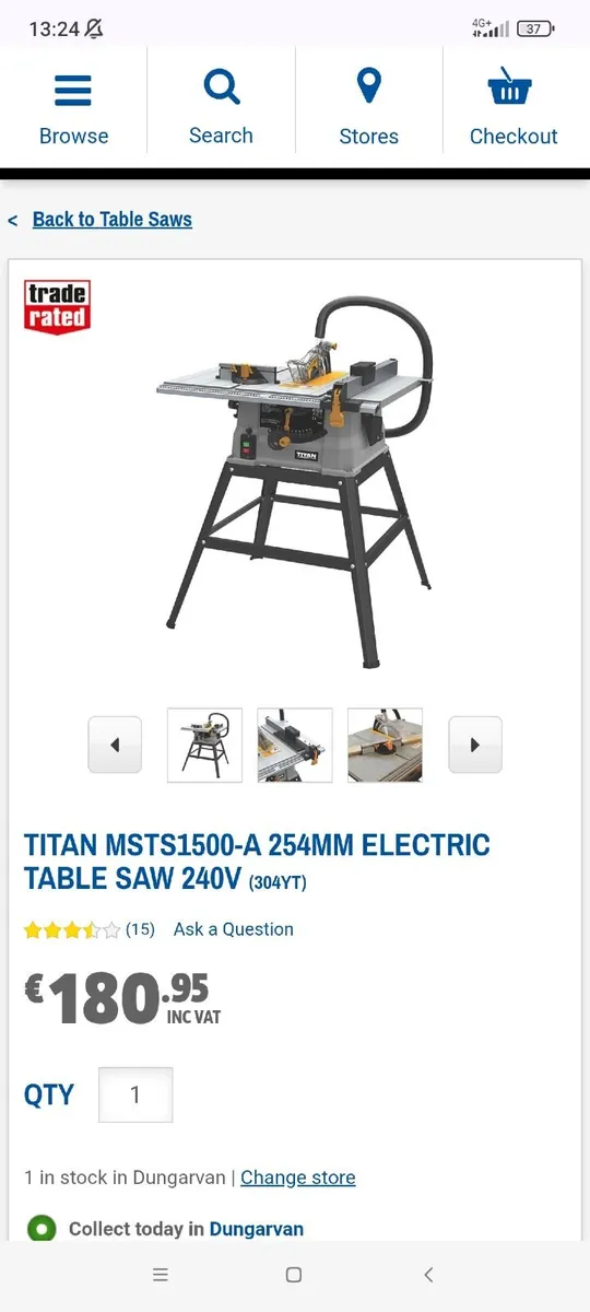 Table saw Titan MSTS1500-A 254mm Electric Table Sa