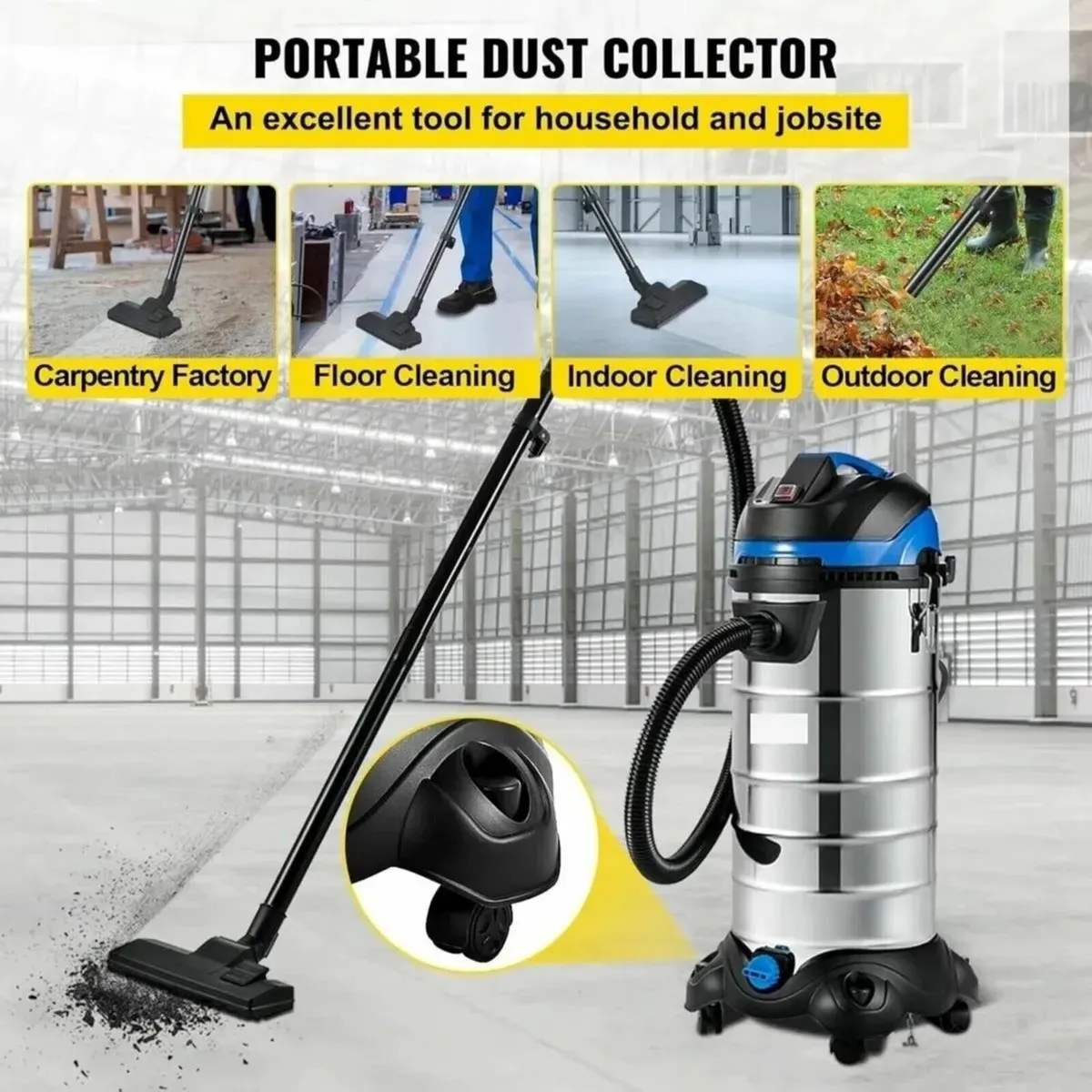Wet & Dry Industrial Dust Extraction Vacuum - Image 4