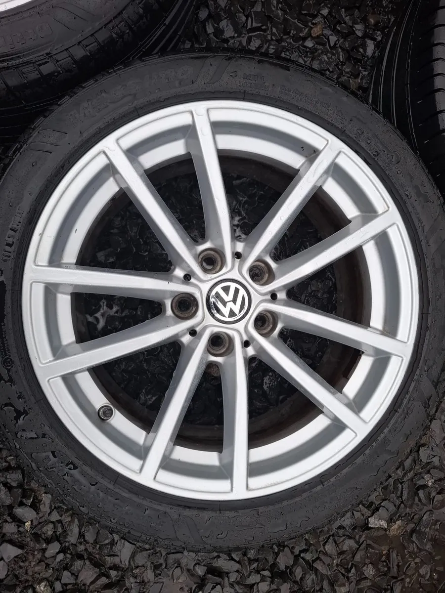 17" Vw Alloys with tyres - Image 1