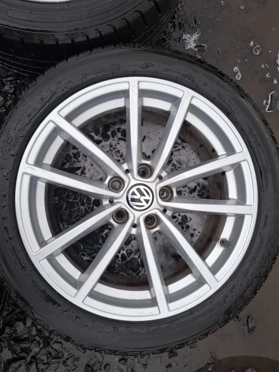 17" Vw Alloys with tyres - Image 2