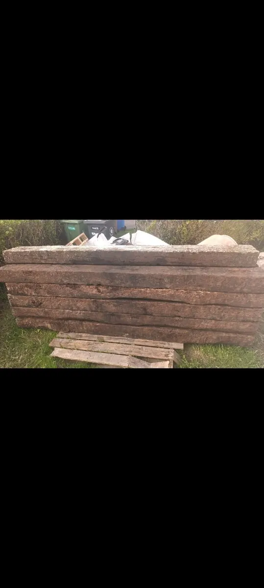 9 Heavy Duty Reclaimed Railway Sleepers - Image 1