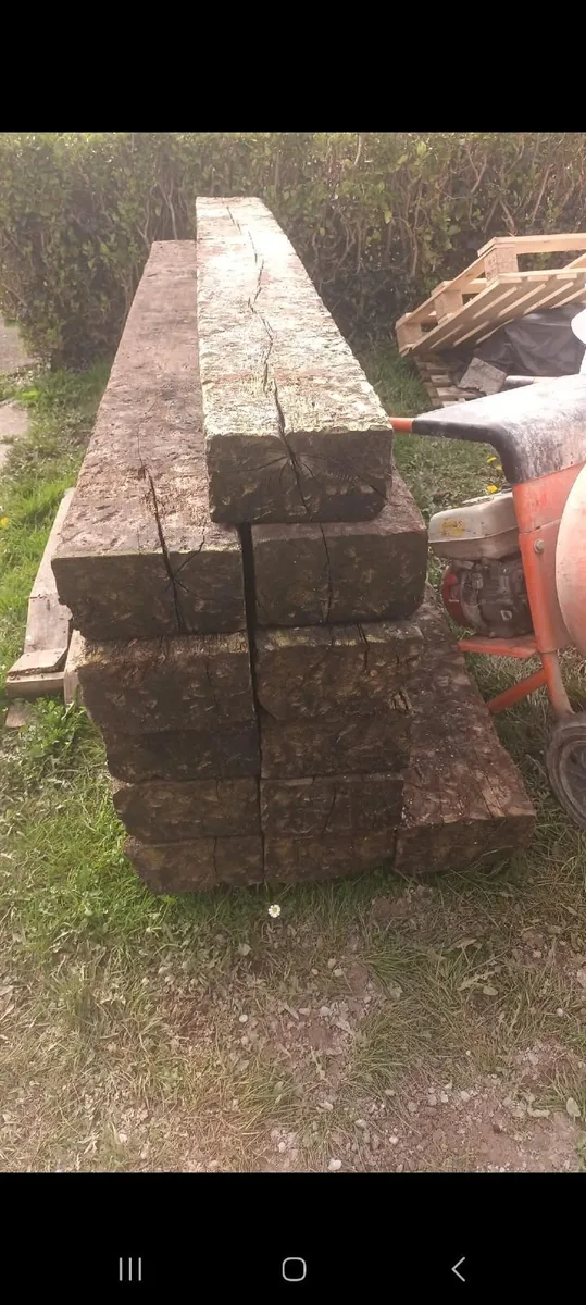 9 Heavy Duty Reclaimed Railway Sleepers - Image 2