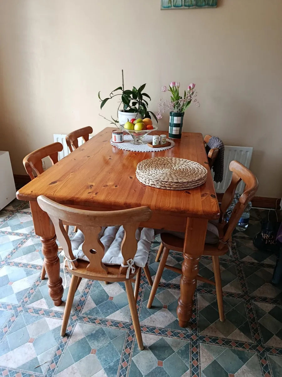 Wooden Table and 5 chairs