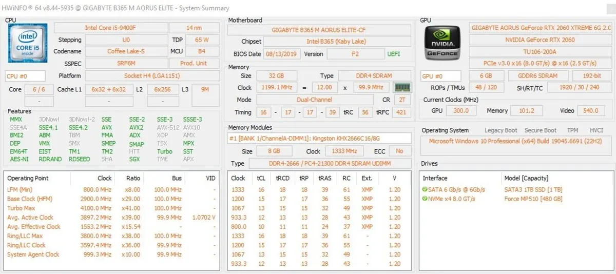 Gaming PC – RTX 2060 Aorus Xtreme / 32GB RAM - Image 1