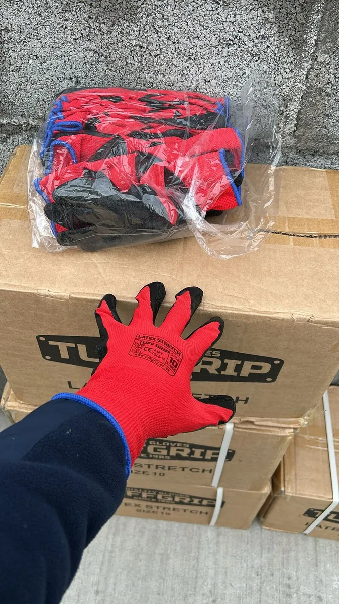 TUFFGRIP LATEX BUILDERS GLOVES size  9( 10 - Image 2