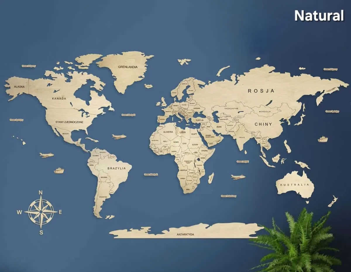 2D Classic Version Map of The World Country Border - Image 1