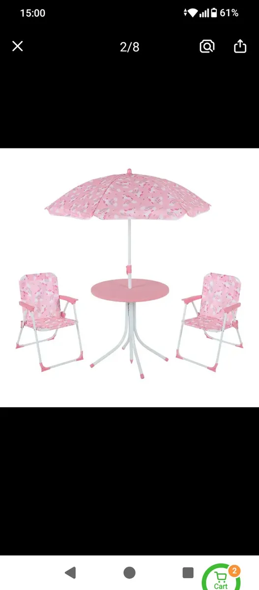 Kids table set. Outdoor furniture set. Kids campin - Image 4