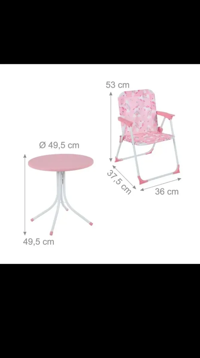 Kids table set. Outdoor furniture set. Kids campin - Image 2