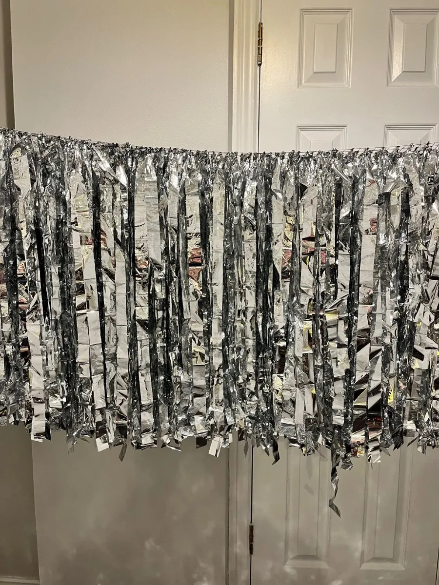 Silver Foil Streamer Banners x 2 - Image 2