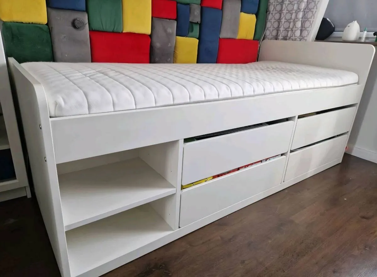 Ikea Slakt single bed with storge & Mattress - Image 2