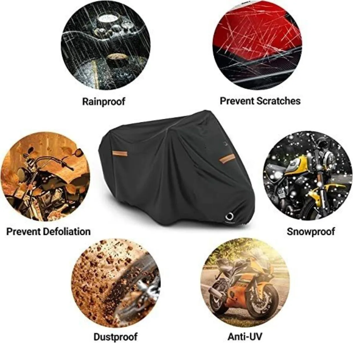 Motorcycle Cover 210D Waterproof Outdoor Bike - Image 1