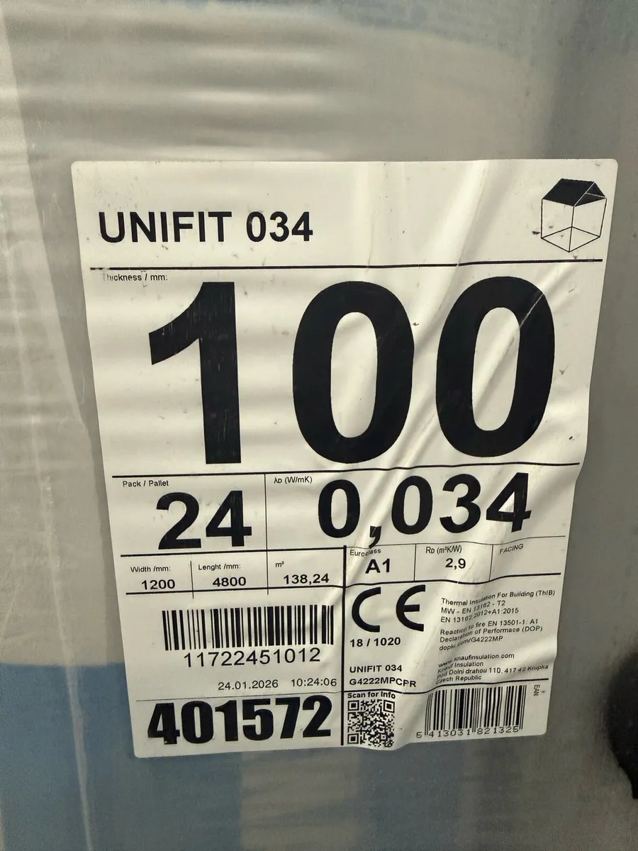 Knauf Unifit 034 Mineral Wool Insulation - Image 2