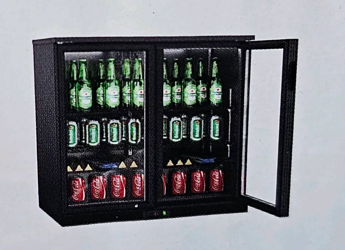 DOUBLE DOOR GLASS BOTTLE FRIDGE NEW - Image 2