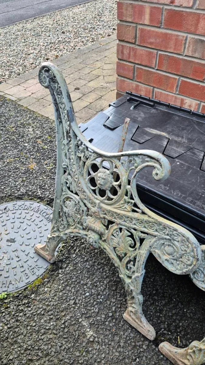 Classic vintage Iron cast garden bench sides - Image 1