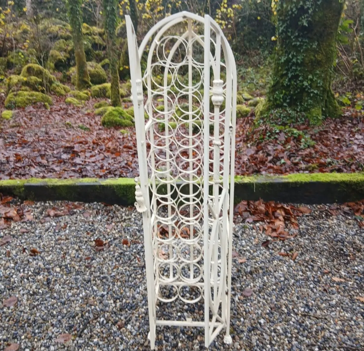 Vintage Style Coat Stand & Wine Rack Set - Image 4