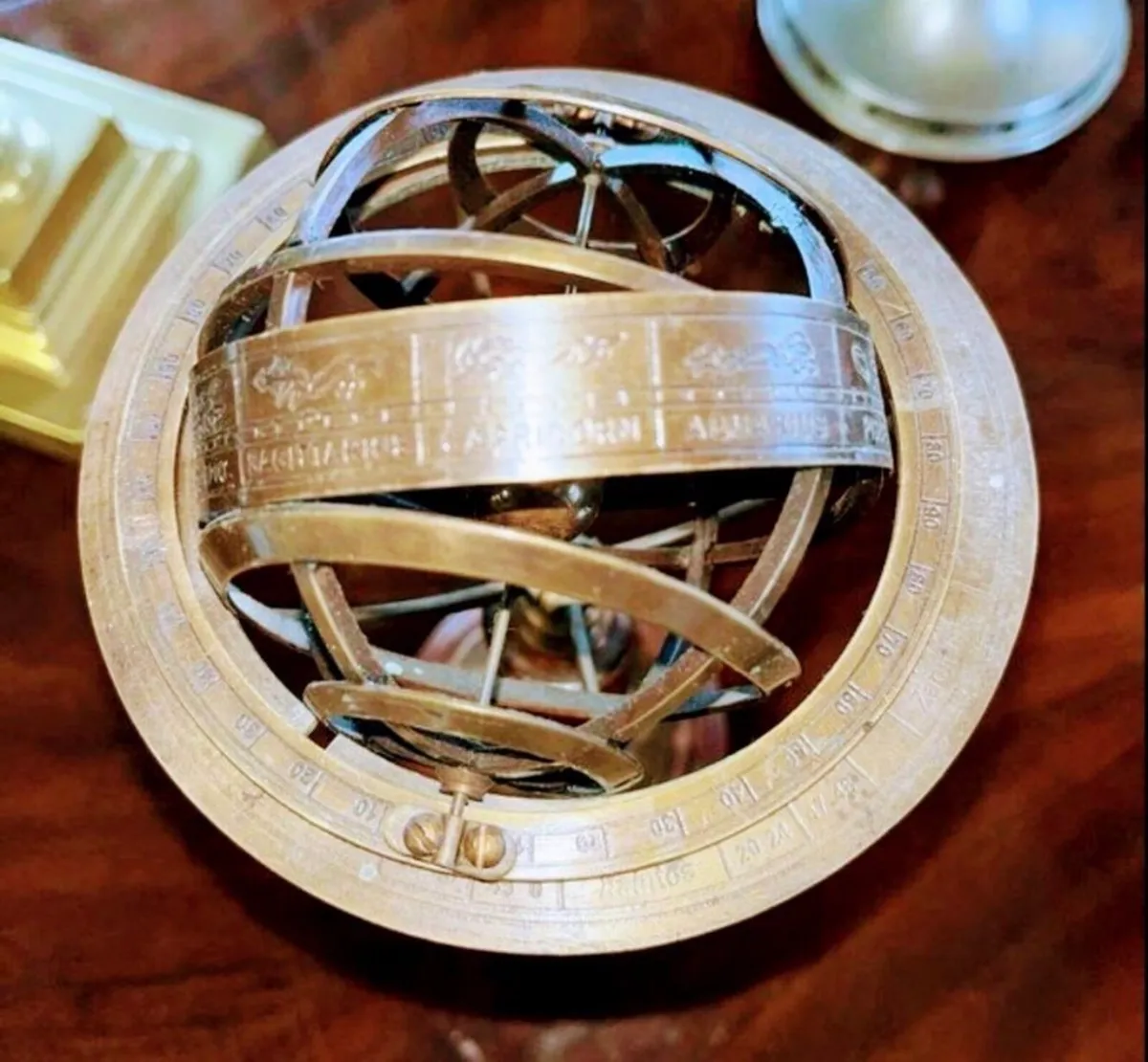 Vintage brass armillary sphere - Image 2