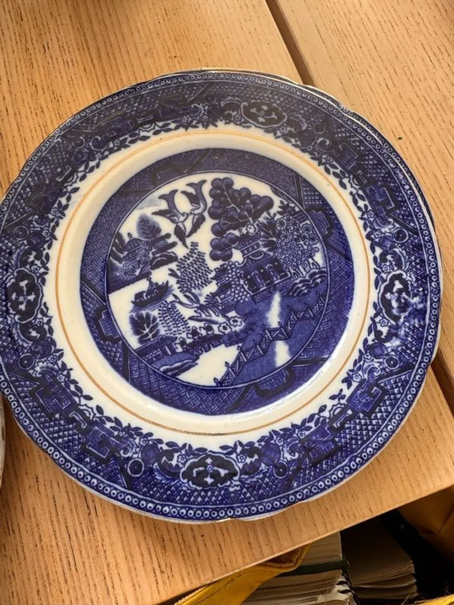 Vintage Blue & White China Tea Set - Image 2