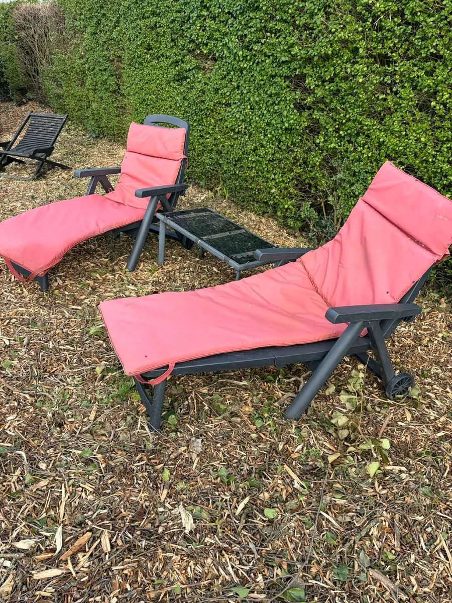 2 sun beds + coffee table - Image 4