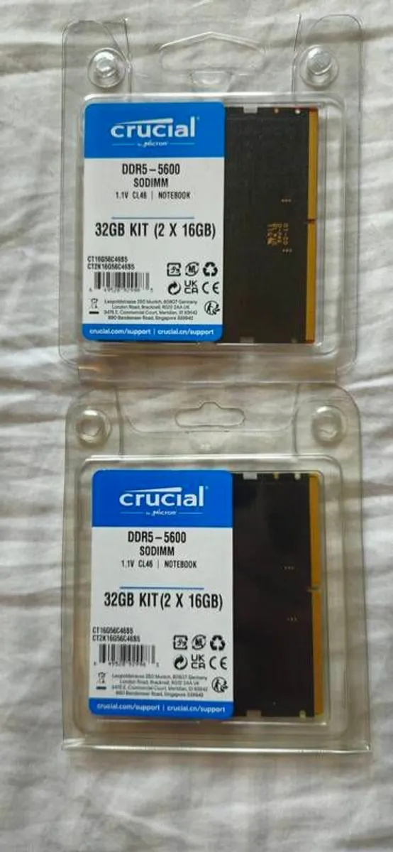 Crucial 32gb Ddr5 5600 Sodimm Laptop Ram Kit 2x16g - Image 1