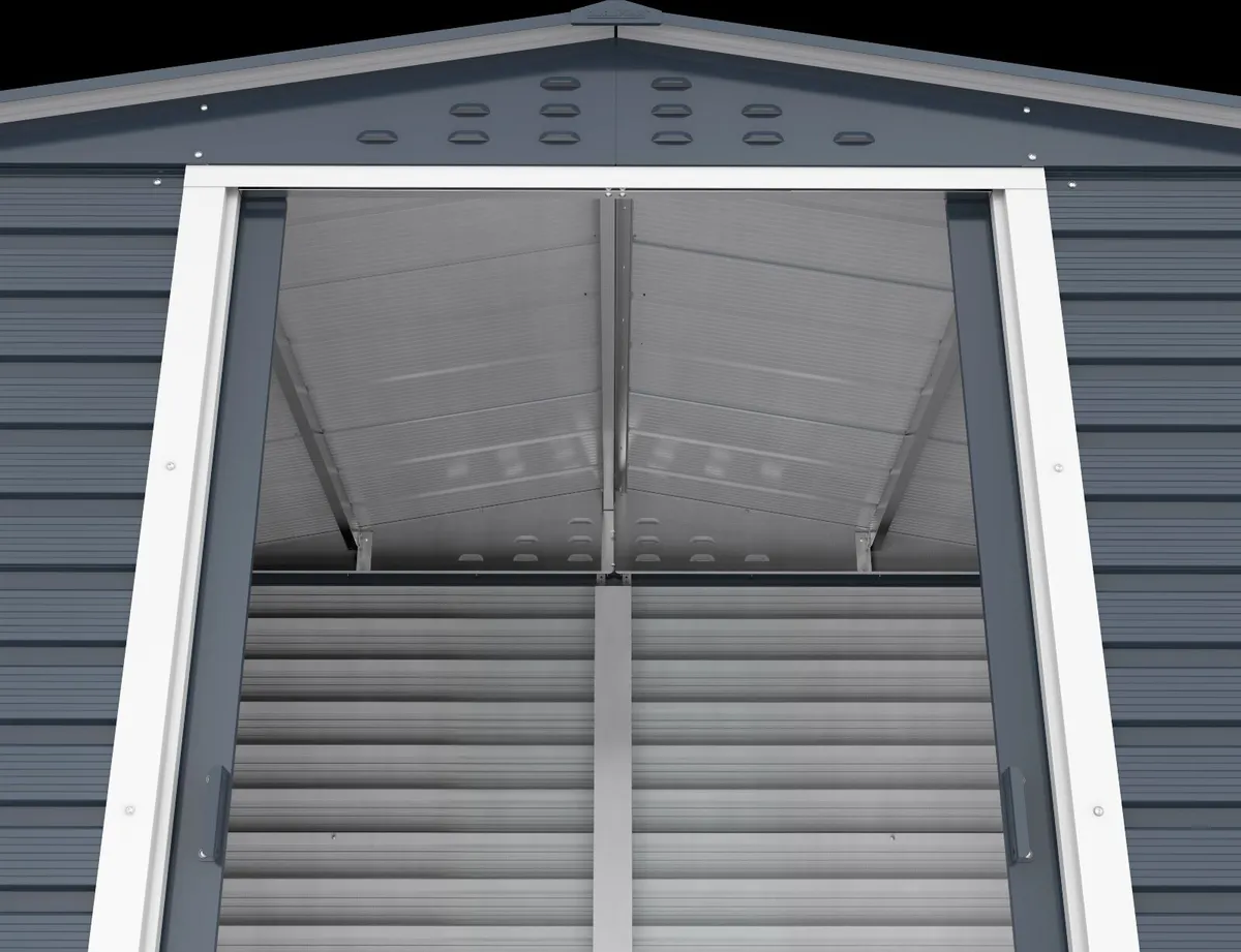 🏡 Alpine 8x6 Anthracite Grey Steel Shed – Heavy D - Image 4