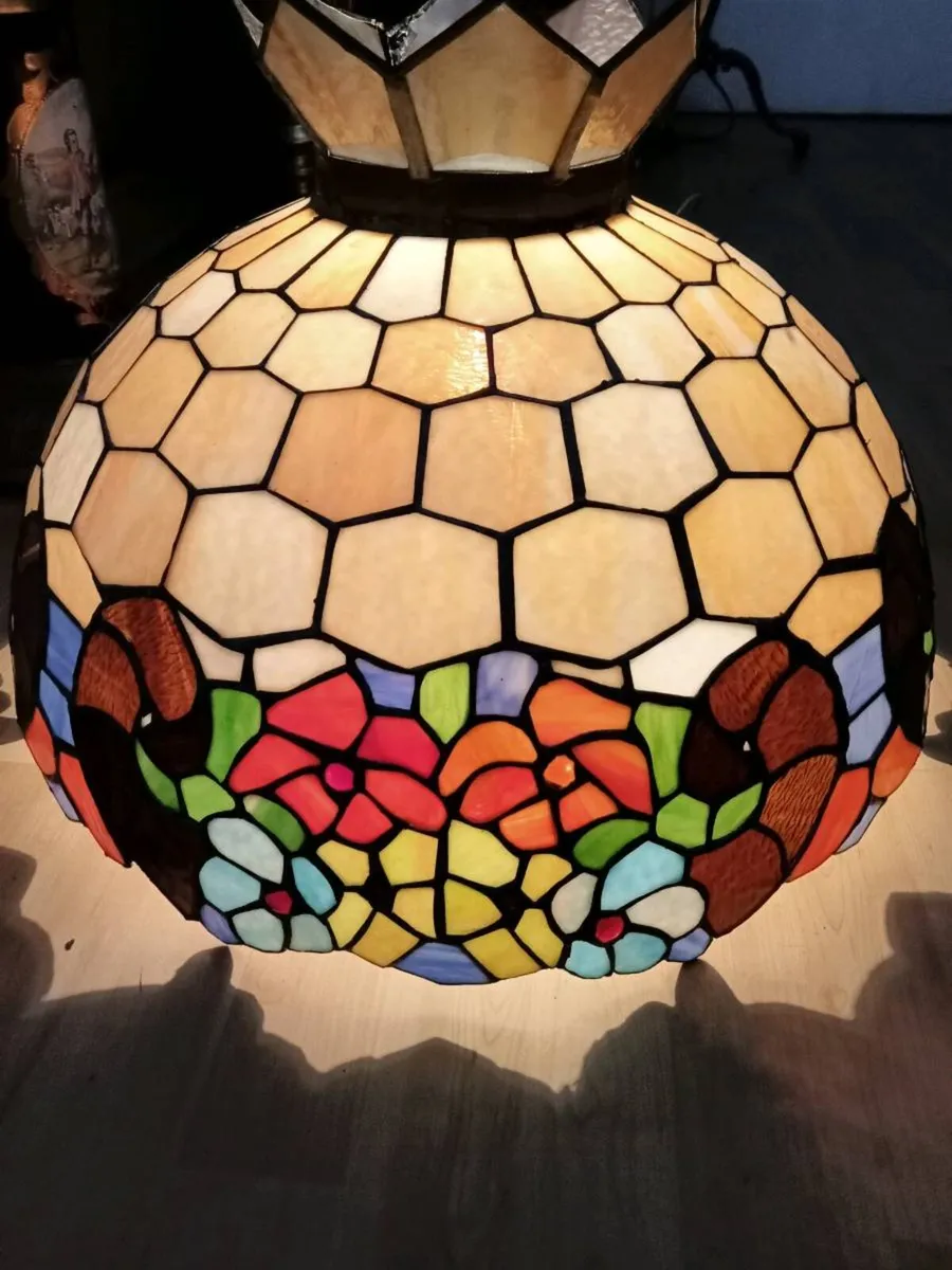 Very very large vintage Tiffany ceiling shade POST - Image 2