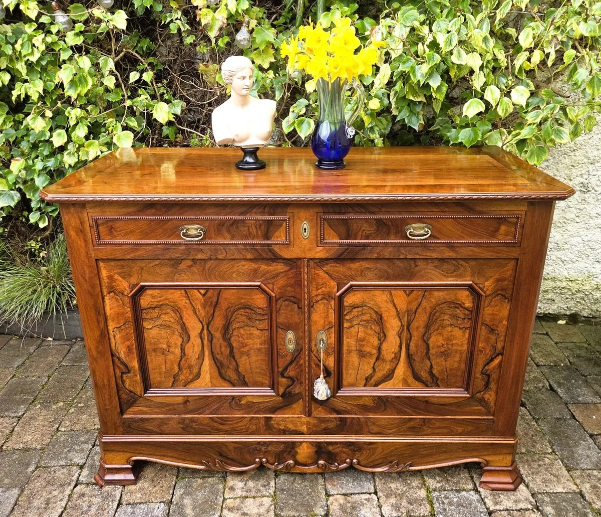 Large Antique French Walnut Cabinet- Circa 1890 - Image 2