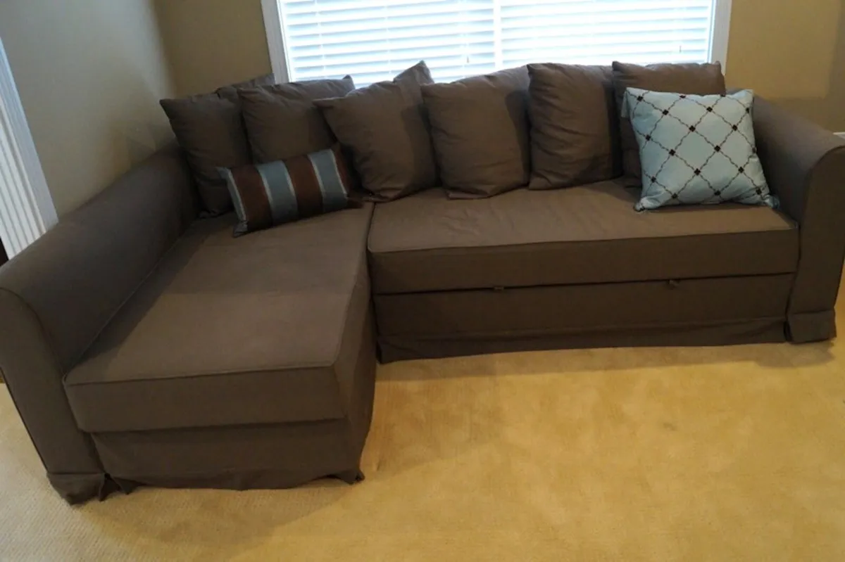 Ikea sofabed brown - Image 1