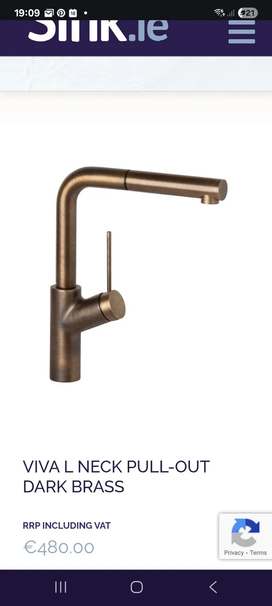 Brass kitchen tap NEW - Image 1