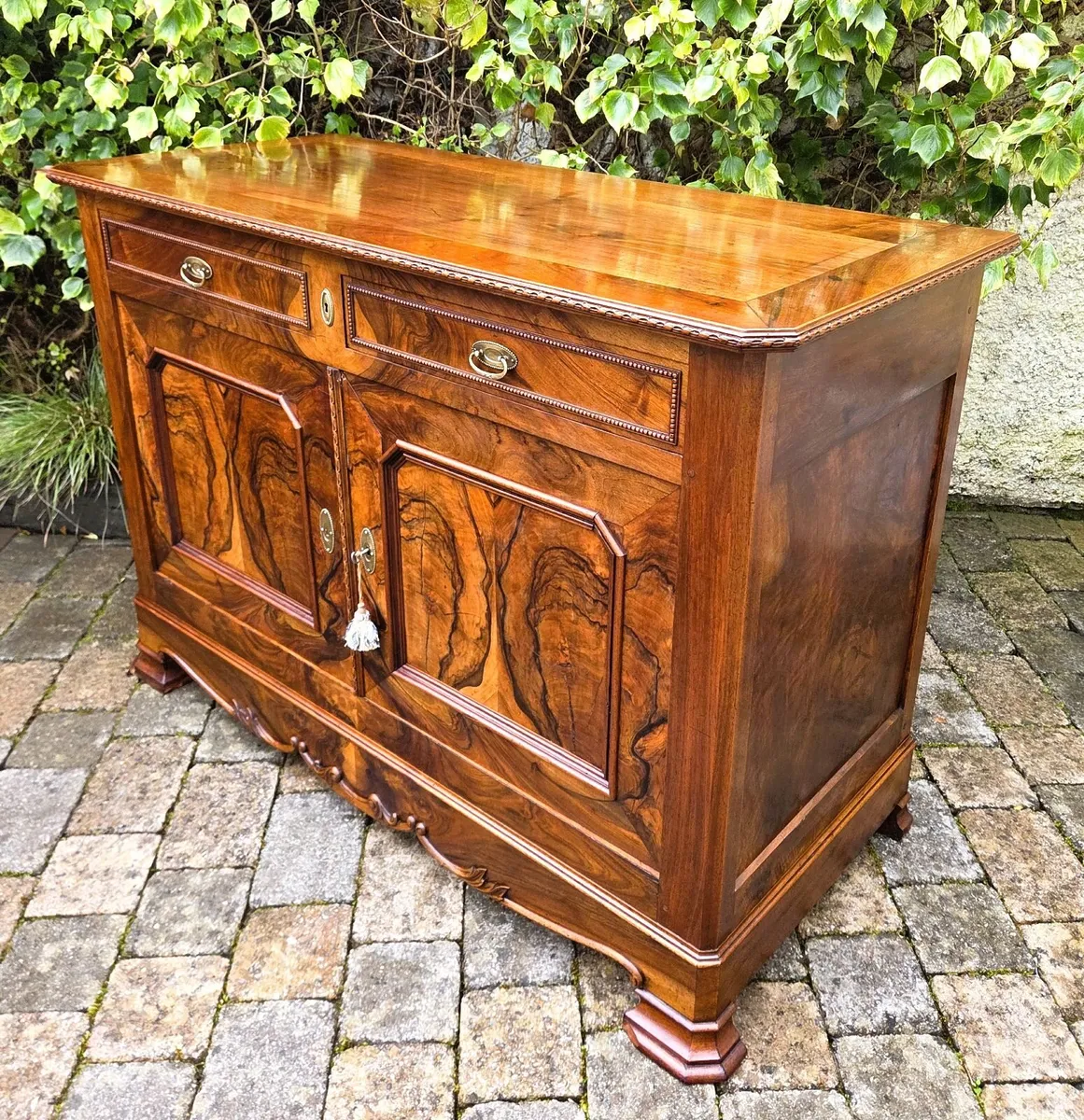 Large Antique French Walnut Cabinet- Circa 1890 - Image 3