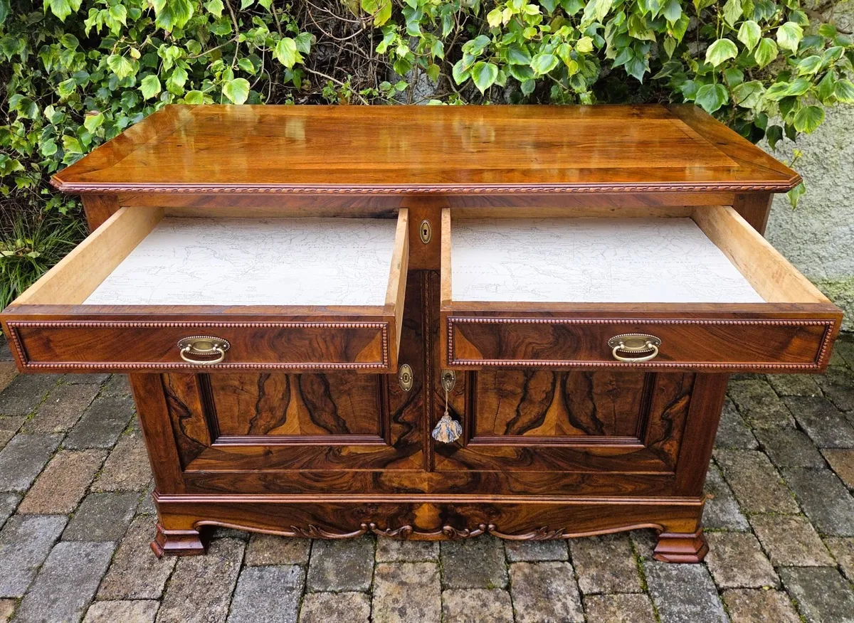 Large Antique French Walnut Cabinet- Circa 1890 - Image 4