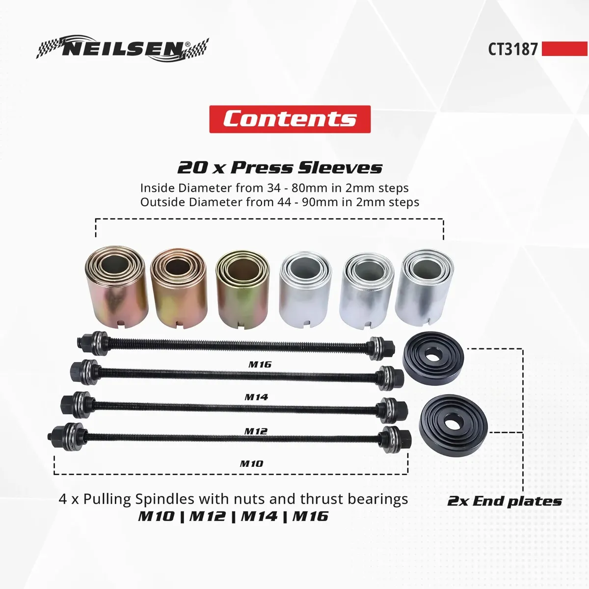 26pc Universal Press & Pull Sleeve Kit - Image 4