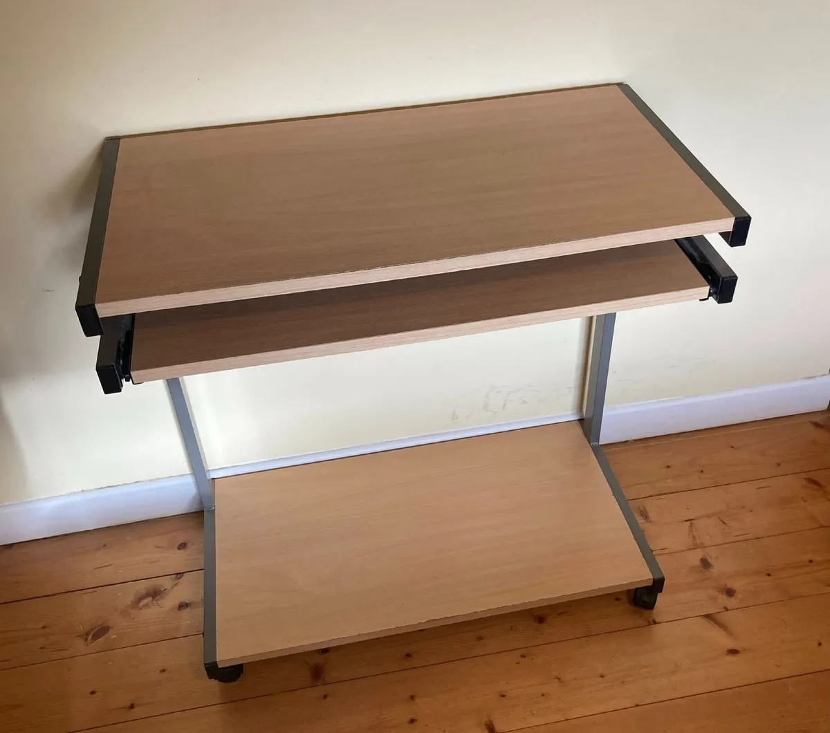 PC / Study Desk with Wheels & Pull-Out Tray - Image 1