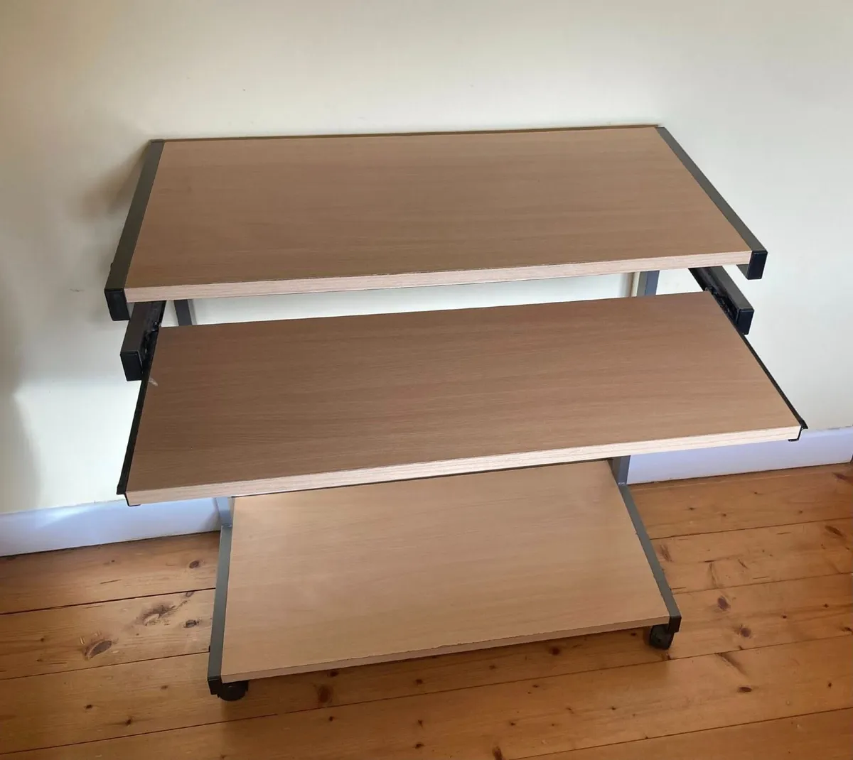 PC / Study Desk with Wheels & Pull-Out Tray - Image 2