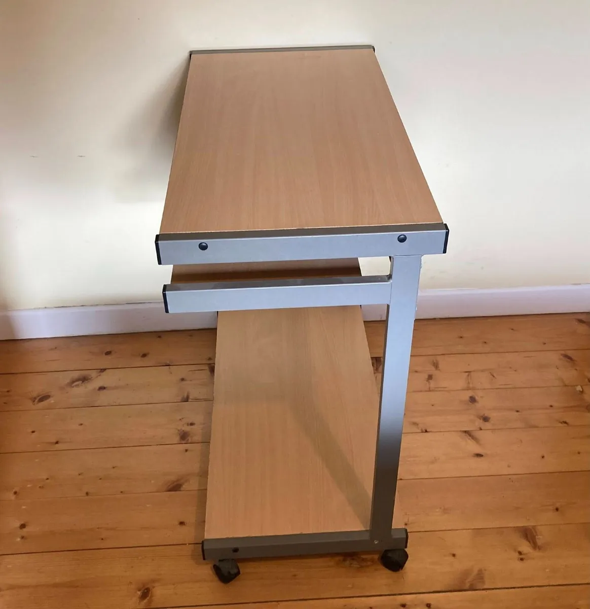 PC / Study Desk with Wheels & Pull-Out Tray - Image 3