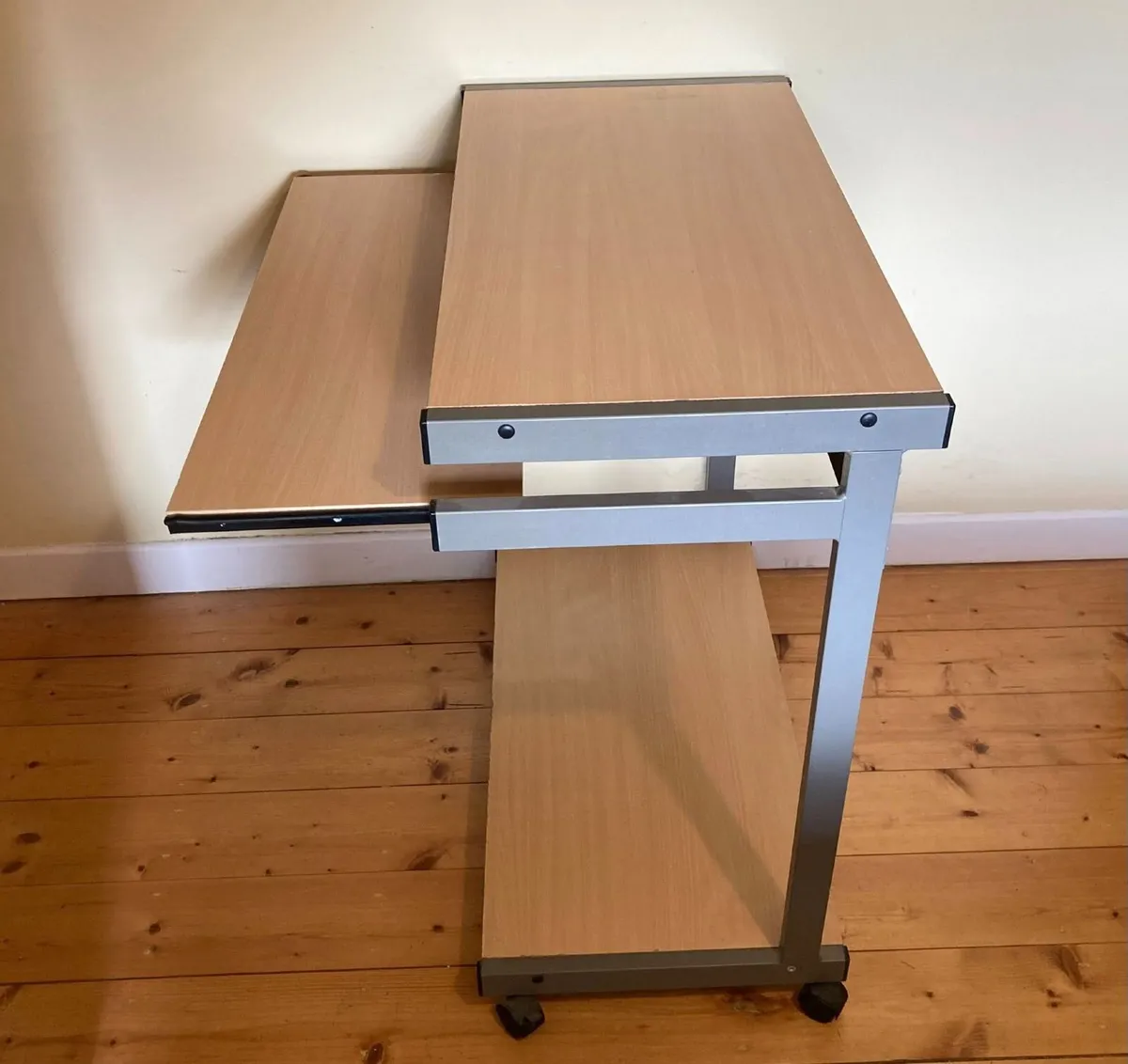 PC / Study Desk with Wheels & Pull-Out Tray - Image 4